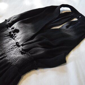 Anthropologie Sleeveless Black Wide-leg Jumpsuit